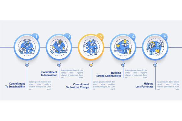 Company Main Values Vector Infographic: Integrating Visual Strategy into Business Workflows