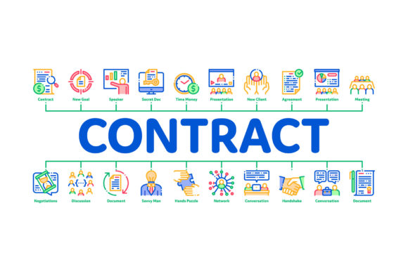 Contract Minimal Infographic Banner: Visualizing Agreements with Clarity and Style