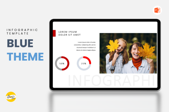 Presentation Template Infographic - Red