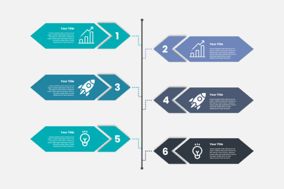 Six Step Infographic Label Template Guide