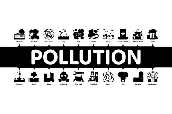 Visualizing Ecological Impact Through the Pollution of Nature Minimal Infographic